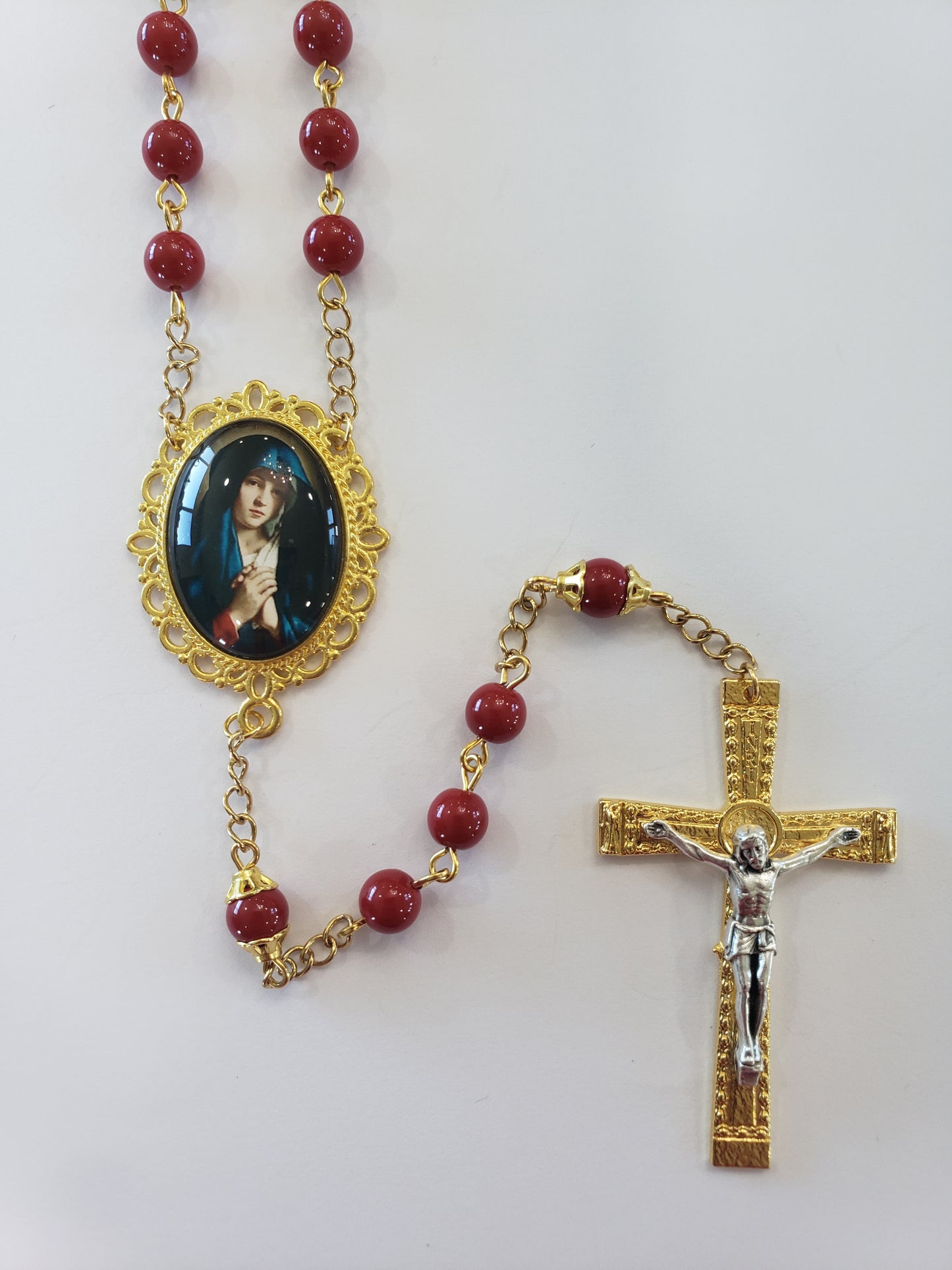 Red Our Lady of Sorrows Rosary