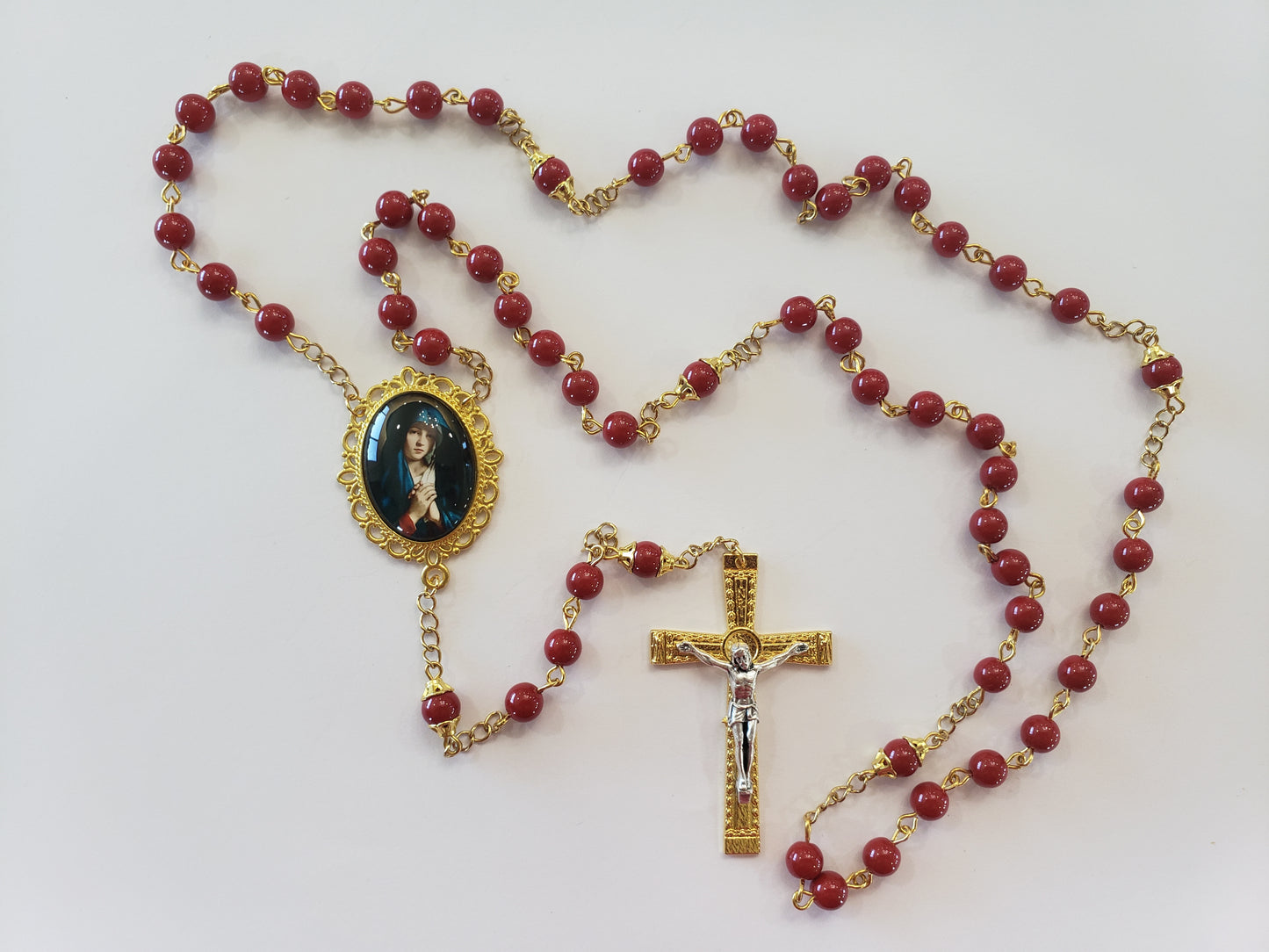 Red Our Lady of Sorrows Rosary