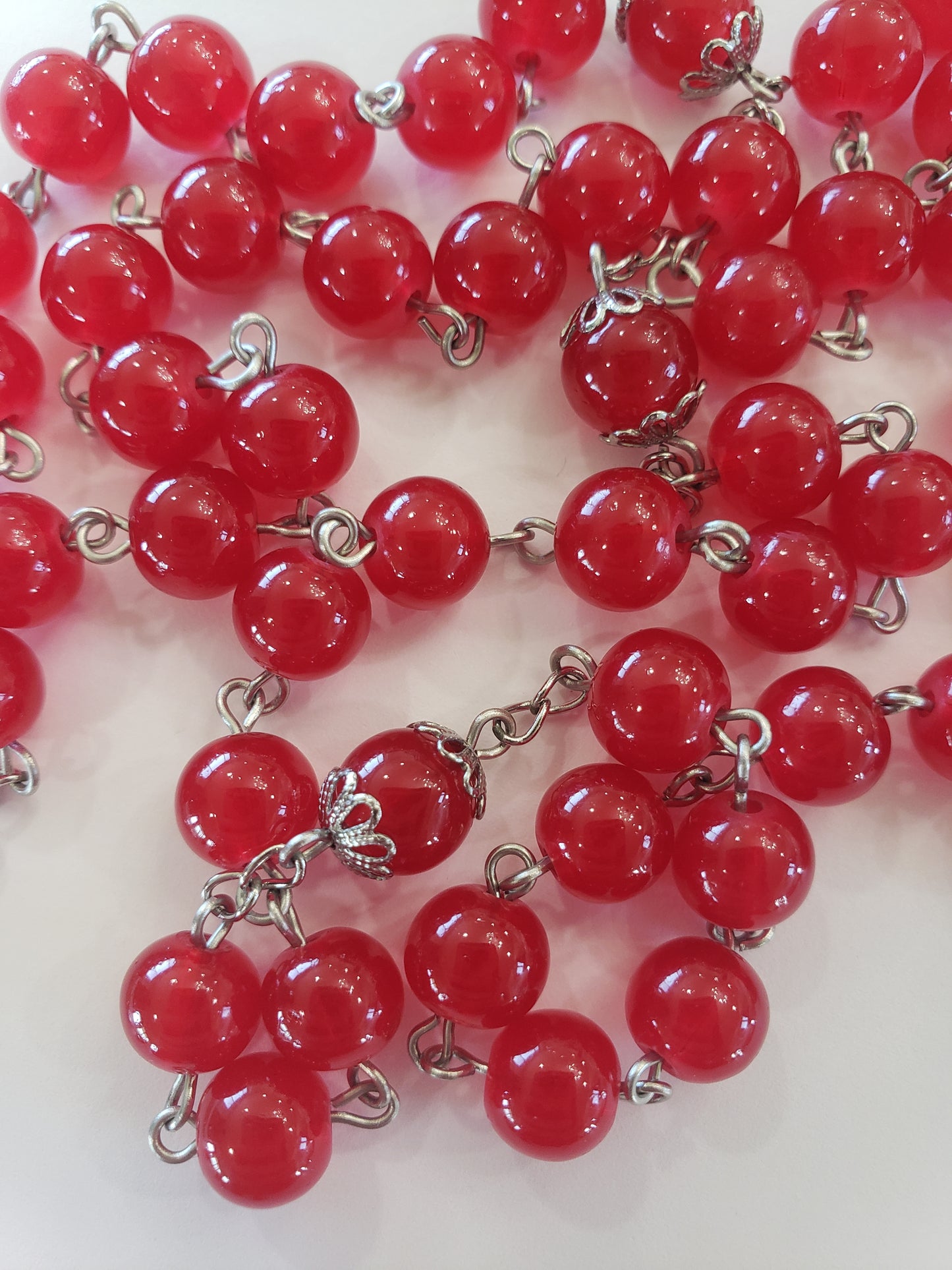 Red St. Therese of Lisieux Rosary