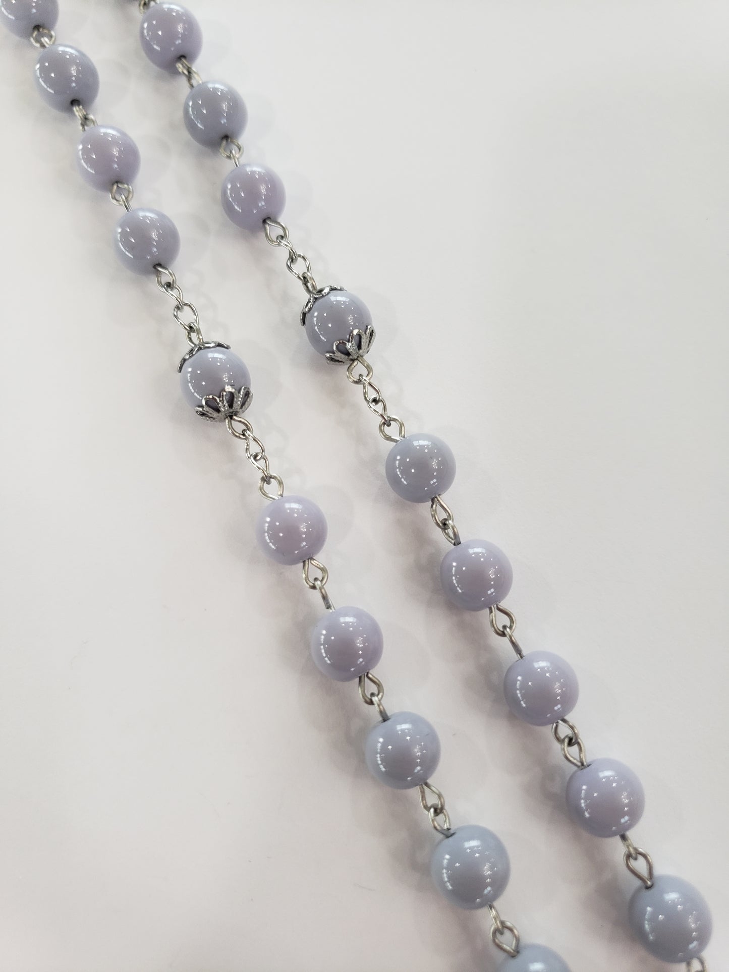 Purple Miraculous Medal Rosary