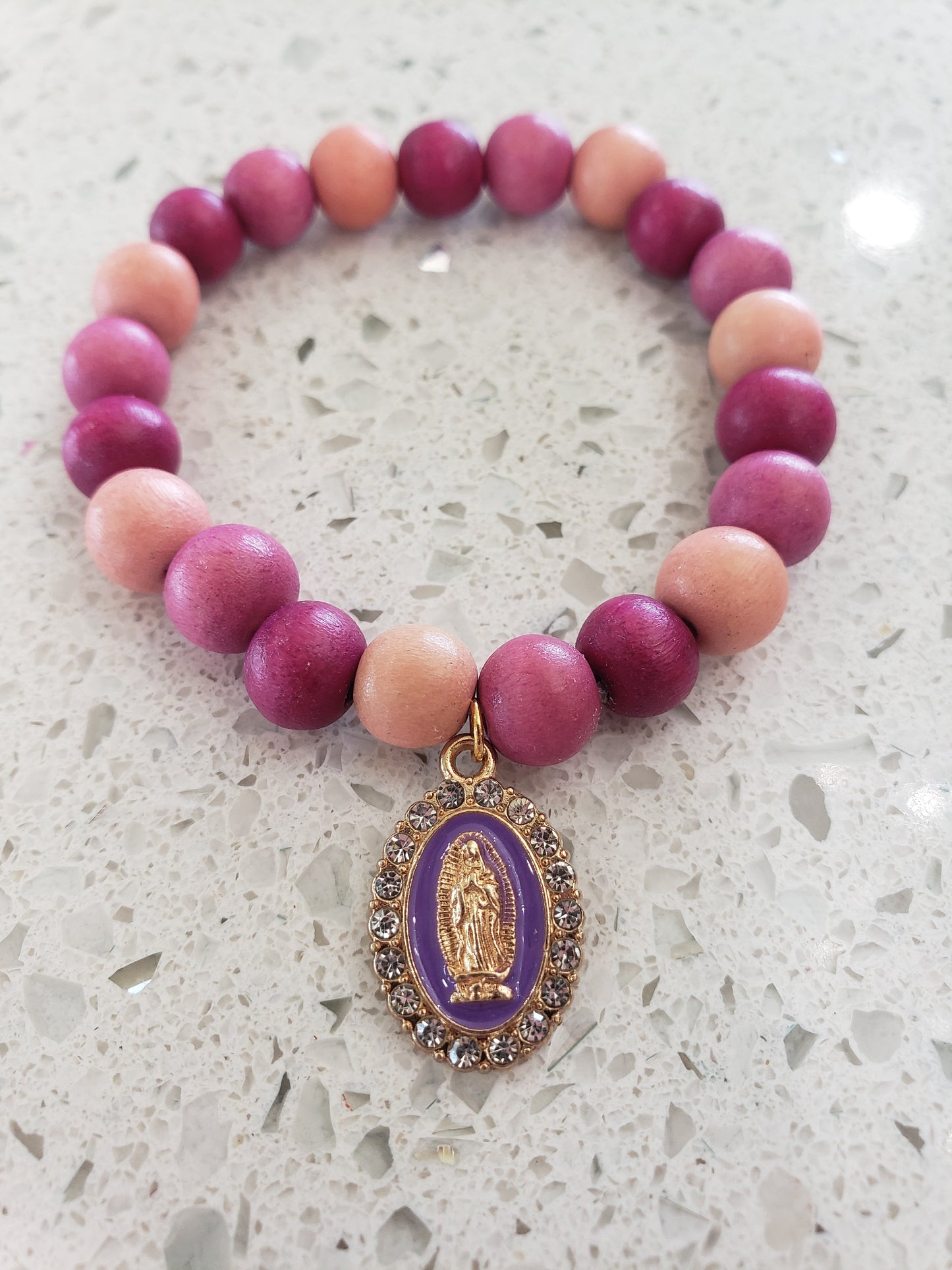 Our Lady of Guadalupe Pink Child Size Bracelet