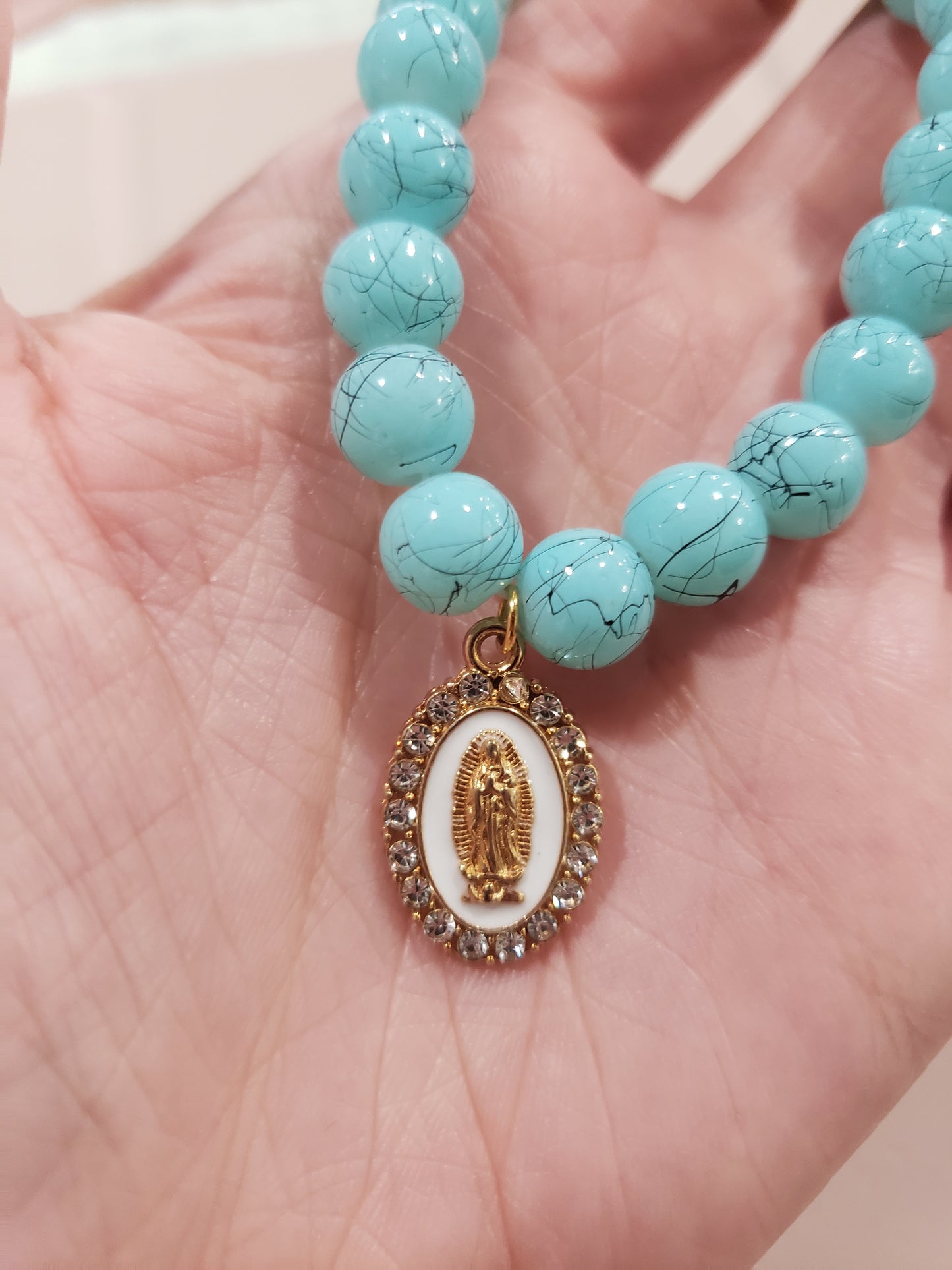 Our Lady of Guadalupe Blue Bracelet