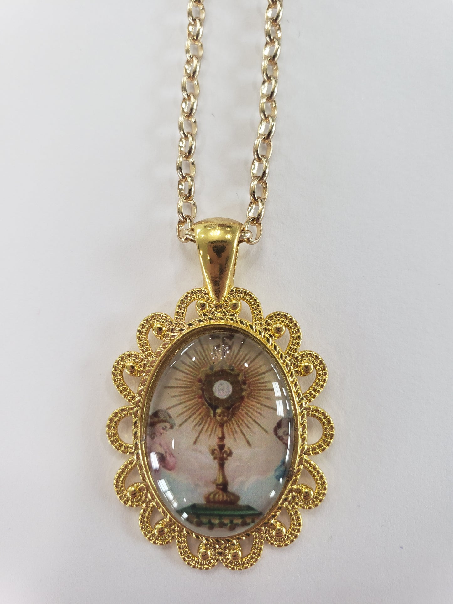 Blessed Sacrament Necklace, Eucharist Necklace