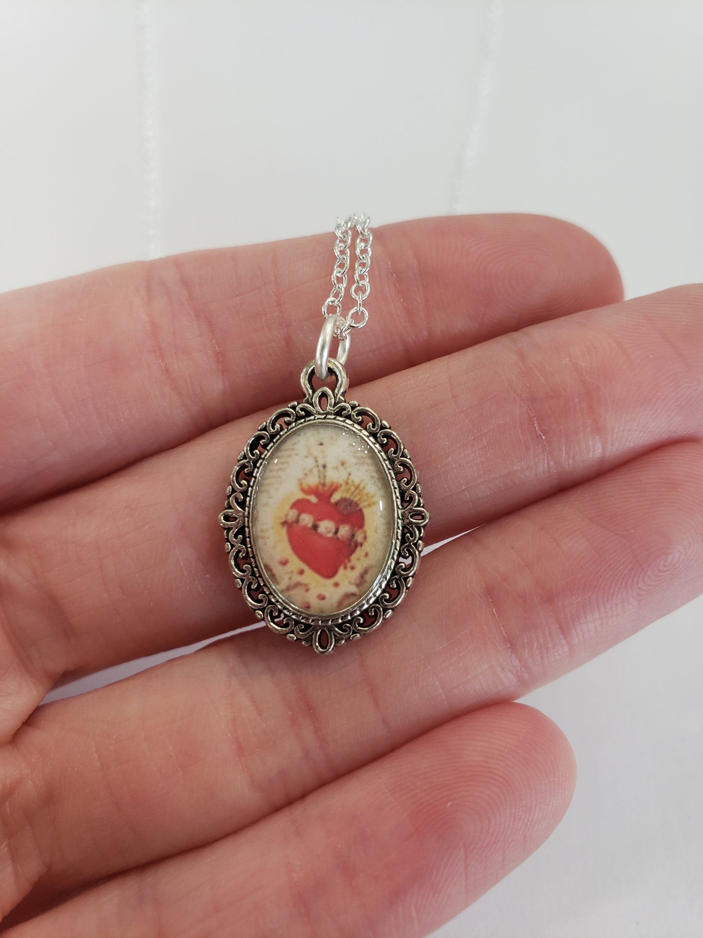 Immaculate Heart Vintage Style Necklace