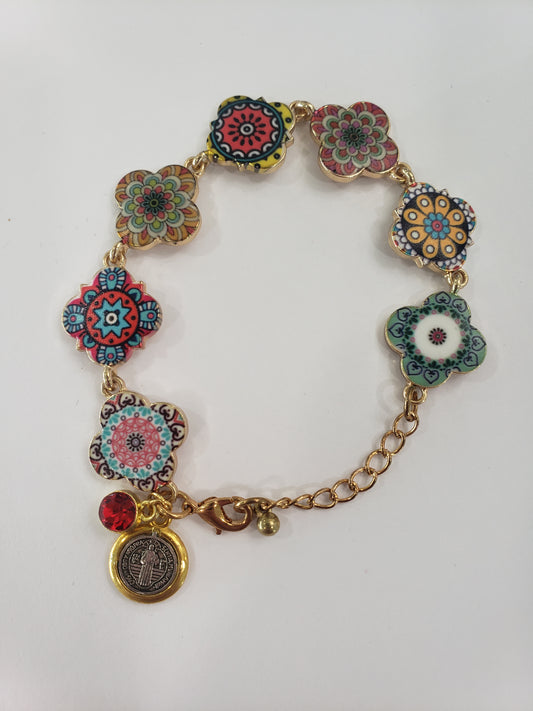 St. Benedict Flower Bracelet