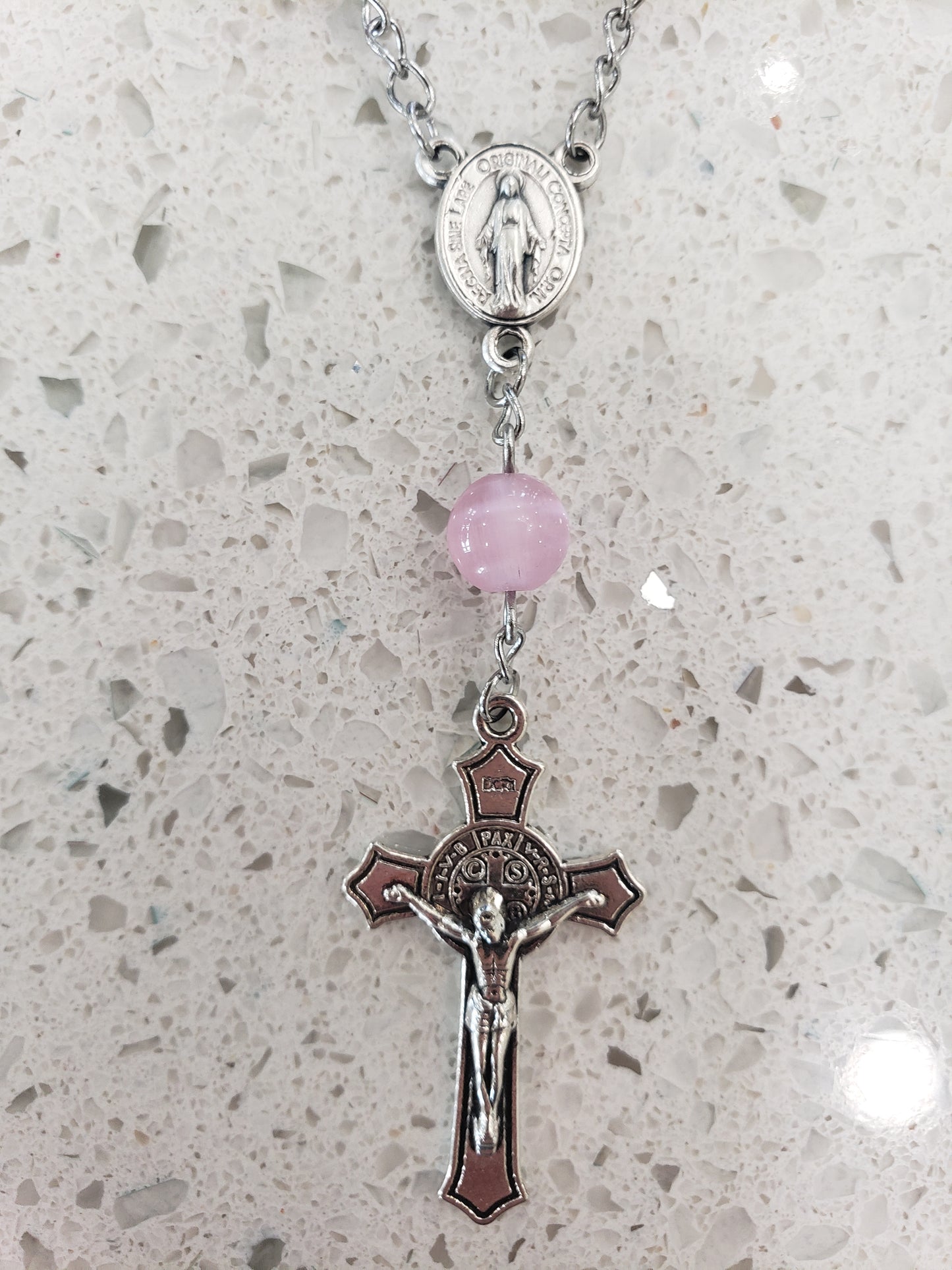 Pink Pocket Rosary