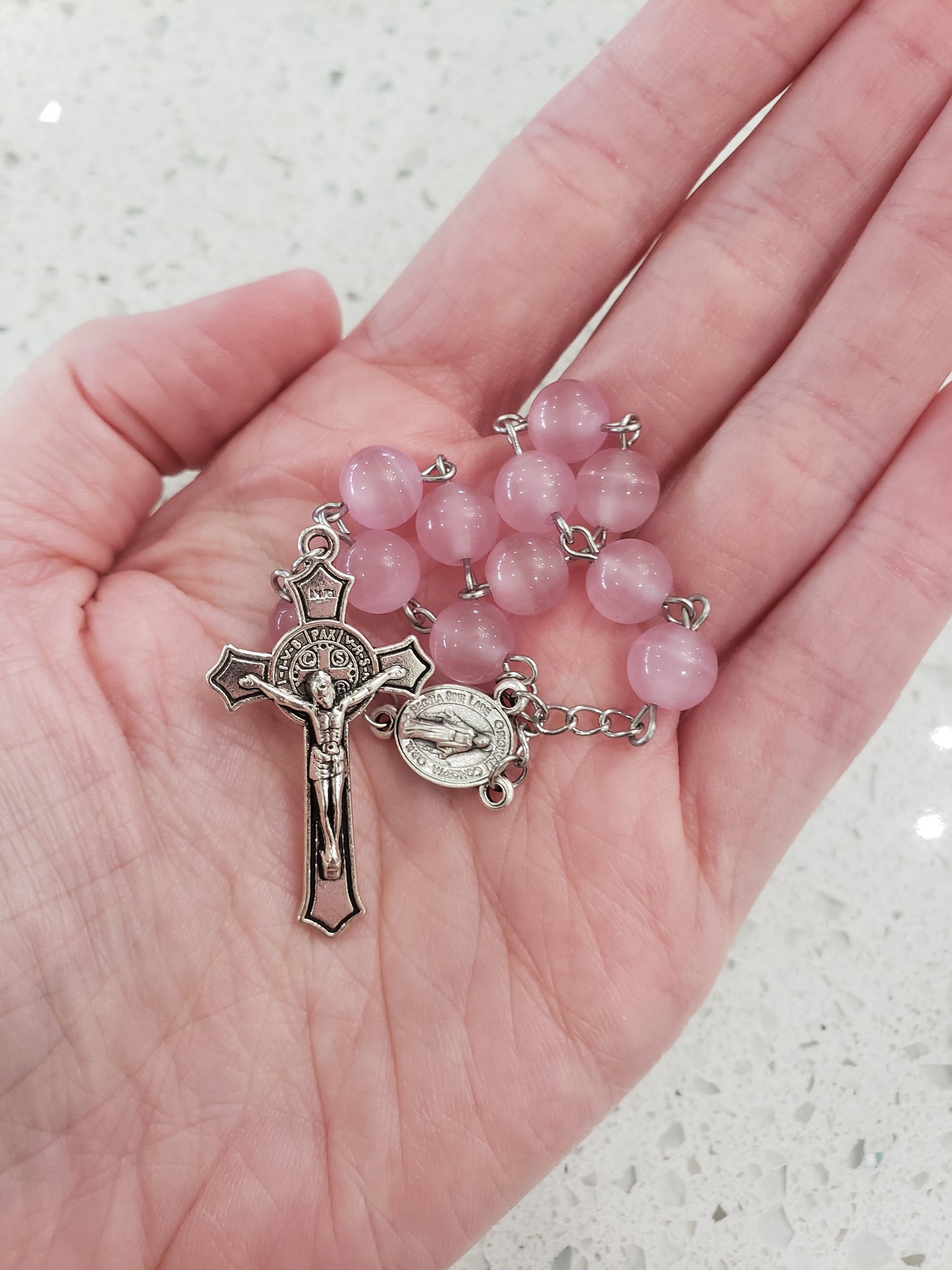 Pink Pocket Rosary