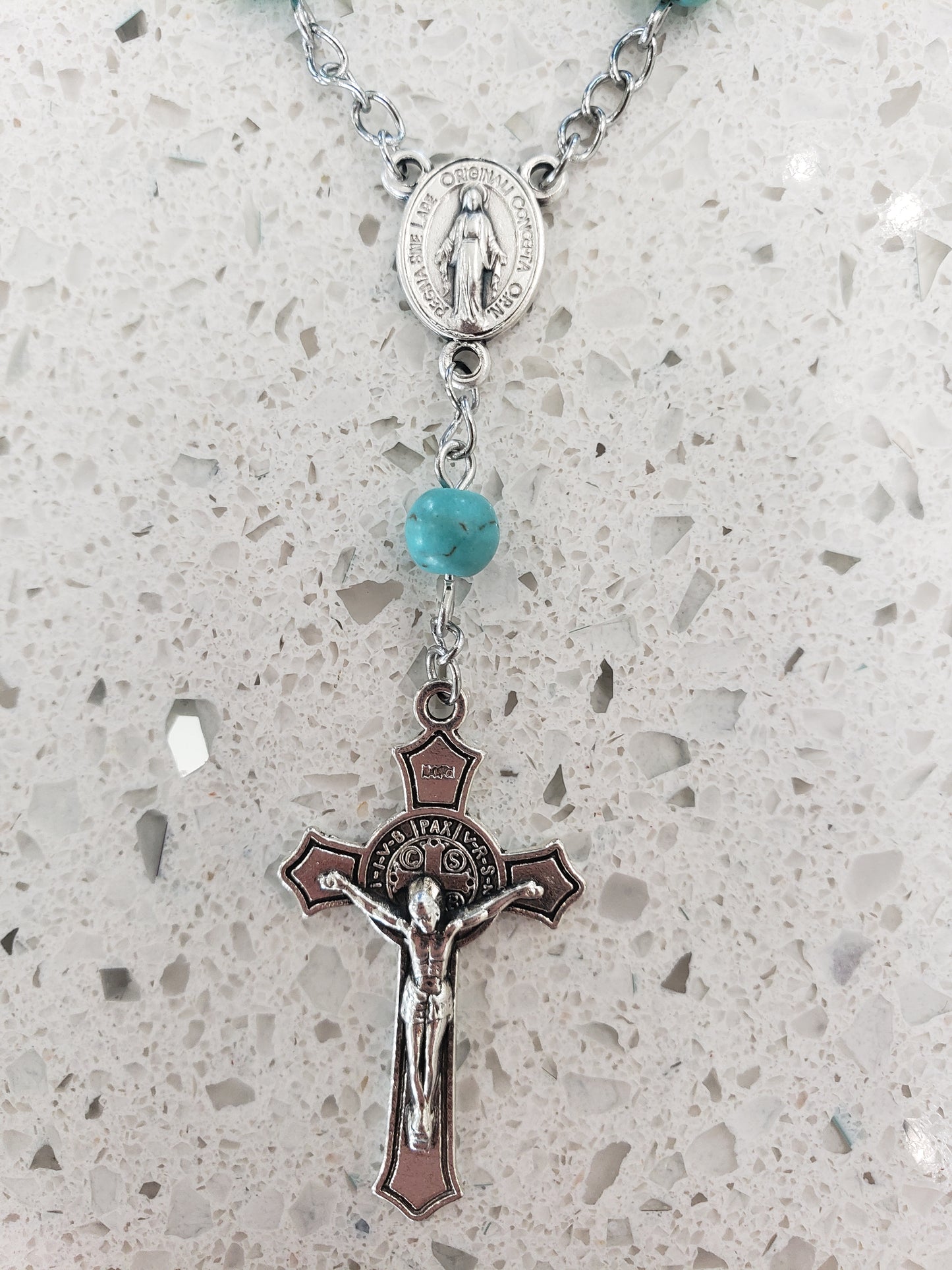 Blue Pocket Rosary