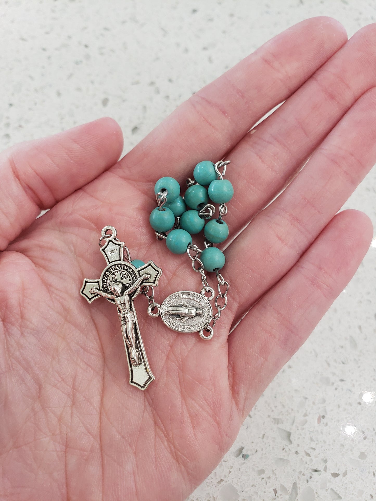 Blue Pocket Rosary