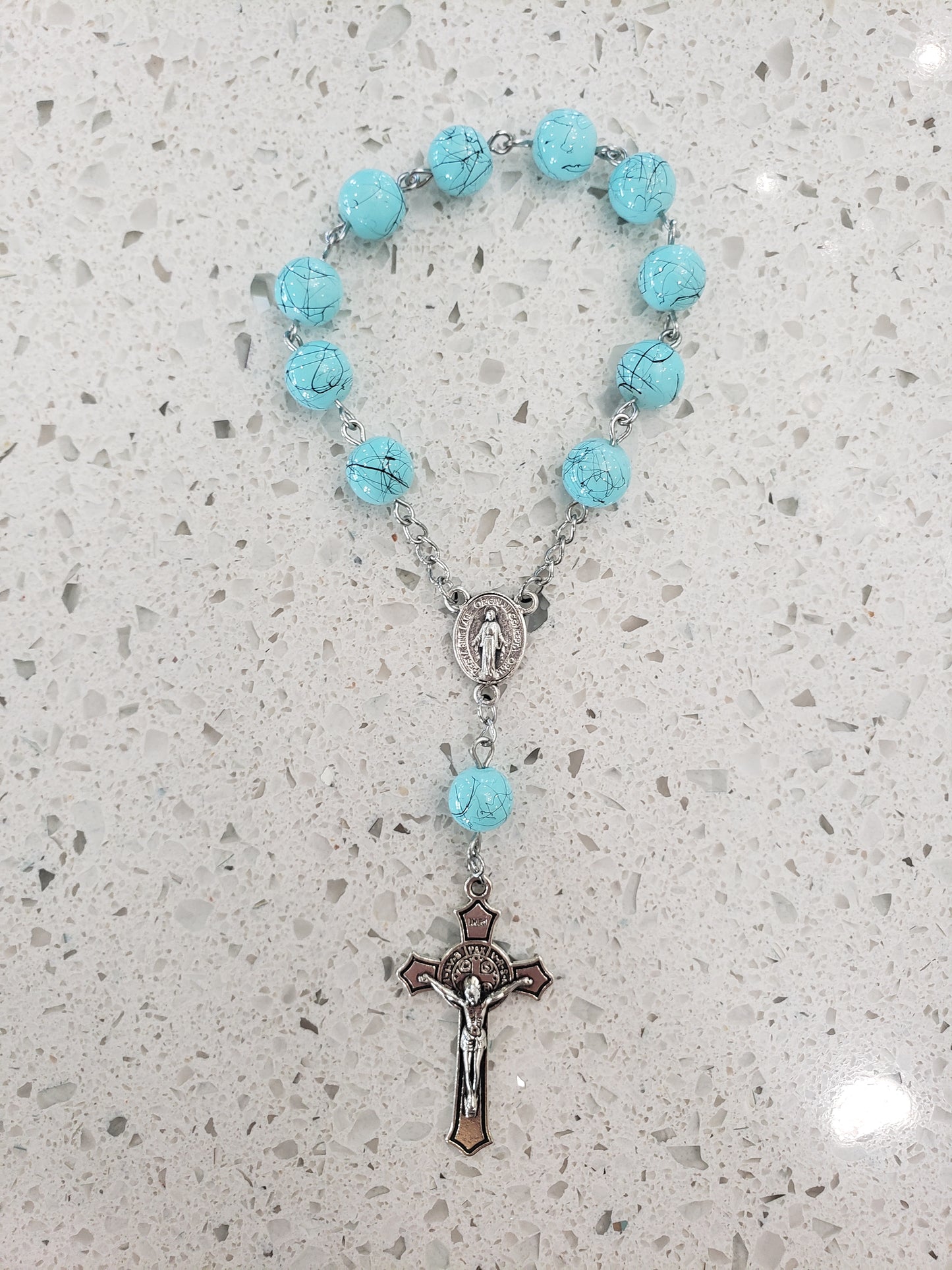 Light Blue Pocket Rosary